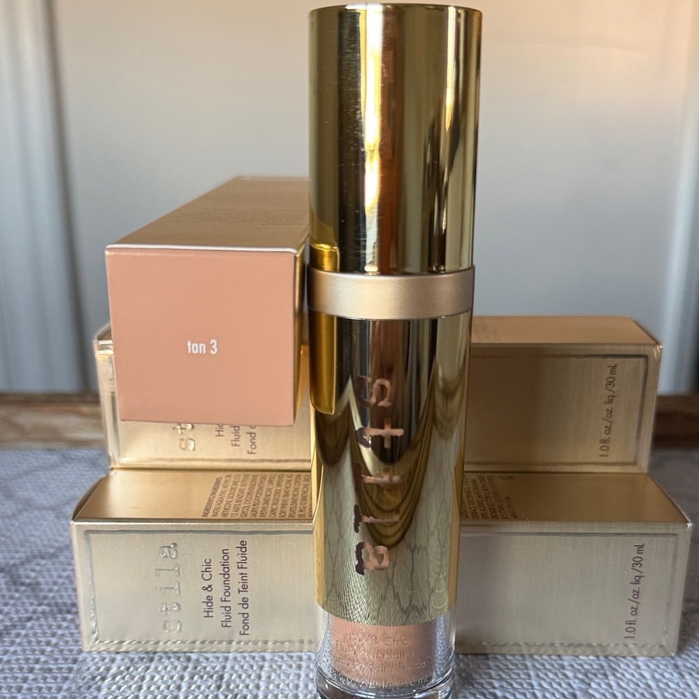 This listing is for a total of (3) Stila Foundation in the color Tan 3
